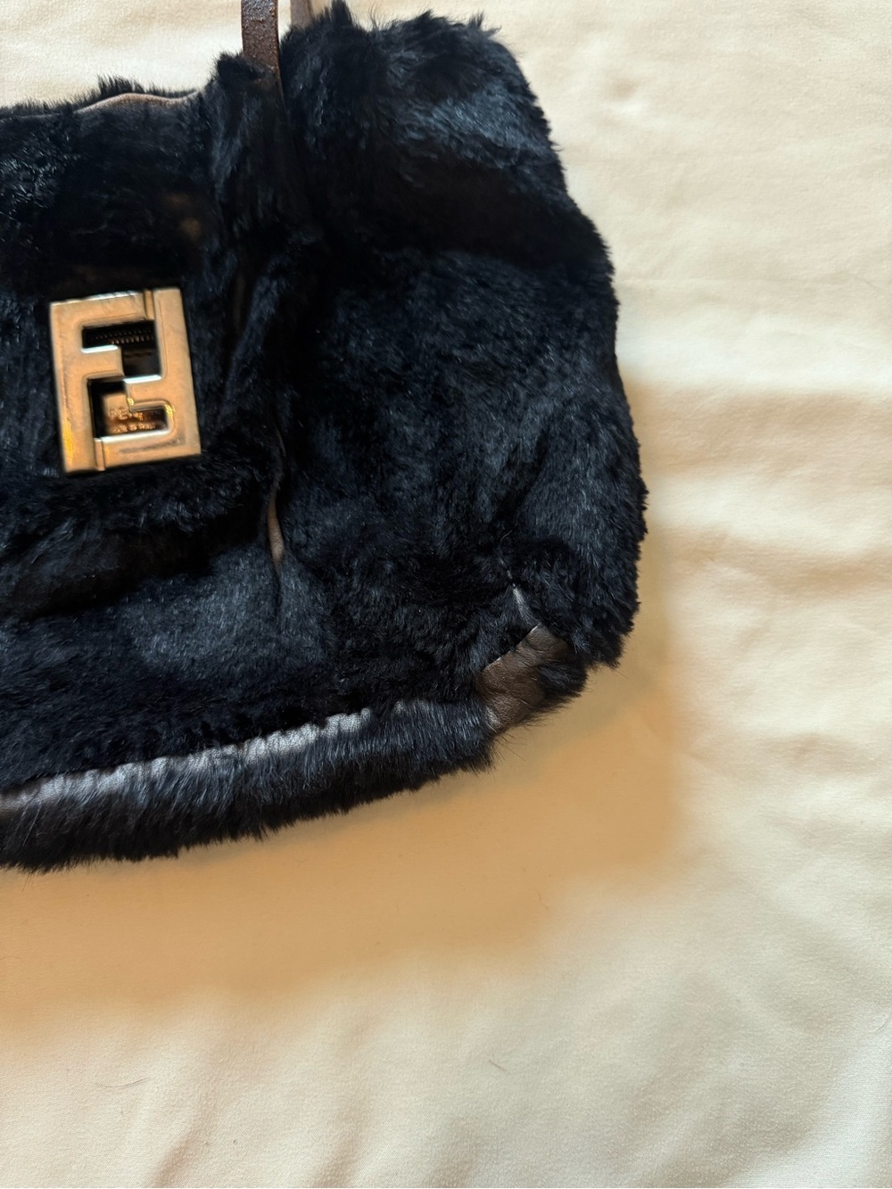 FENDI | Black Small Tote Bag with Silver Logo - Picture 4 of 11